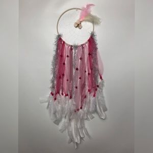 Pink Dream Catcher Decor Baby Room Wall Hanging